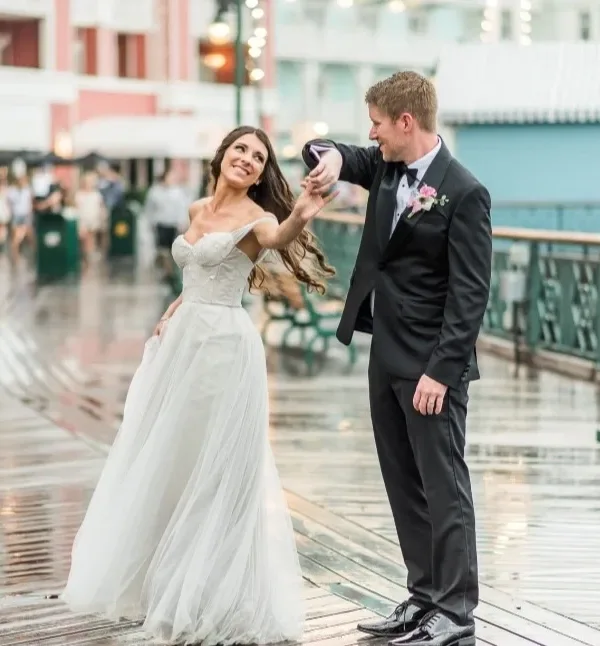 Dramatic silhouette gown