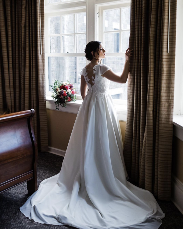 Bespoke lace wedding dress